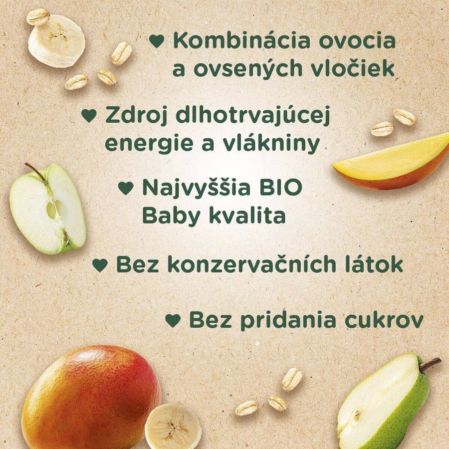 Фруктова капсула Sunar BIO Хопскотч манго, банан, груша та вівсяні пластівці 100 г: ціни та характеристики