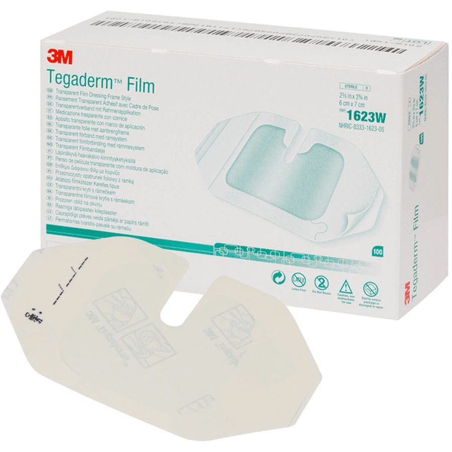 Пластир 3M Tegaderm Film Transparent Film Dressing Frame Style 1623W, 6 см х 7 см: ціни та характеристики