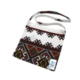 Бавовняна колядницька таця Baltic Bebe, 22 х 22 см, білий/зелений, Baltic Bebe