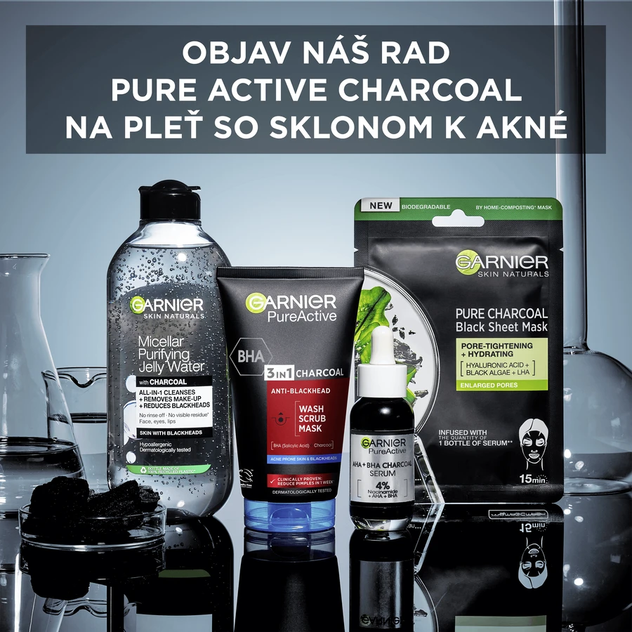 Garnier Skin Naturals Pure Active 3в1 маска з активованим вугіллям проти чорних крапок, 150 мл: ціни та характеристики