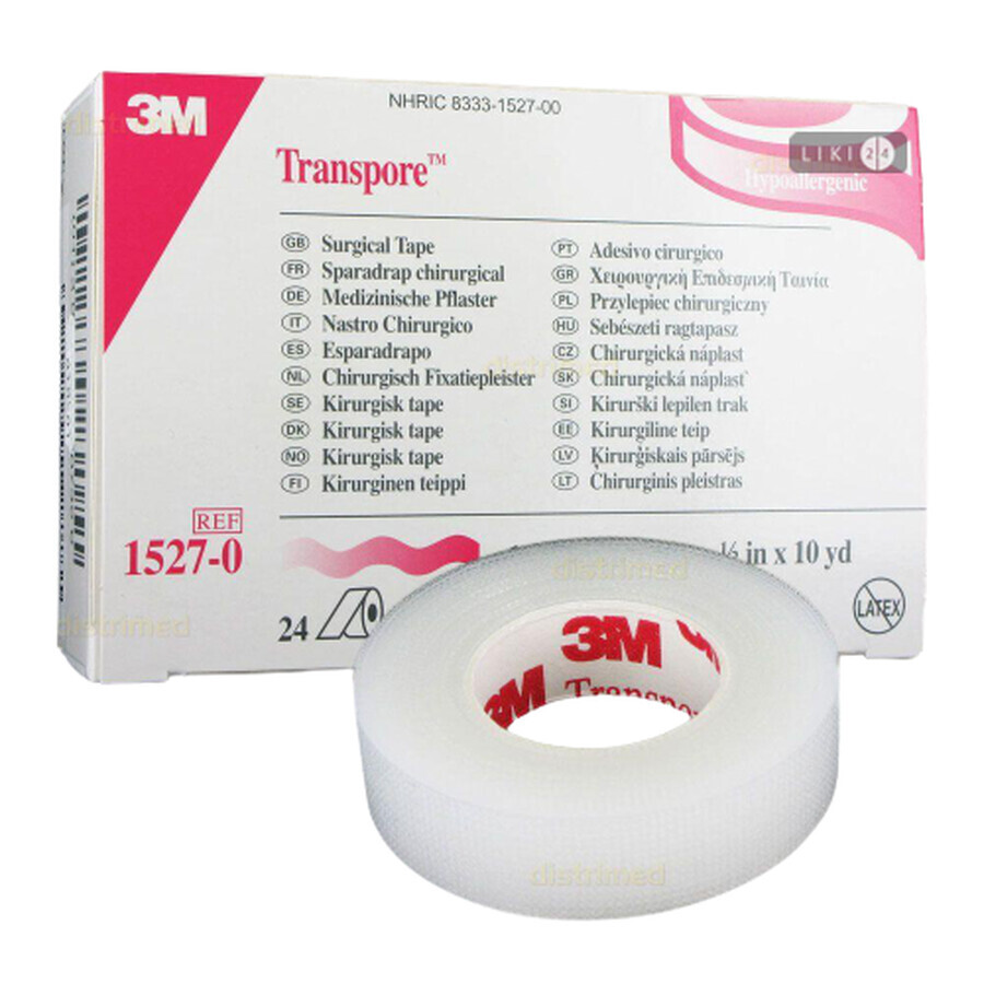 Пластир хірургічний Transpore 5 см х 9,1 м: ціни та характеристики