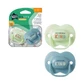 Ортодонтические пустышки Anytime, 6 - 18 месяцев, зеленая / синяя, 2 шт, Tommee Tippee