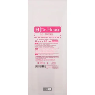 Повязка пластырная Dr. House H Pore стерильная нетканная,10x25 см