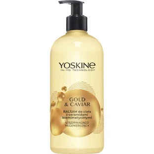 Yoskine Body Gold & Caviar, лосьон для тела с биомиметическими керамидами, 400 мл