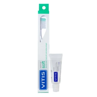 Vitis Soft, щітка для зубів, слюда, 1 шт + зубна паста, 15 мл