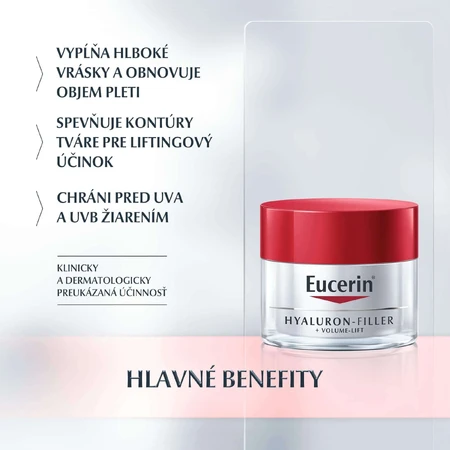 Eucerin HYALURON-FILLER+Volume-Lift Антивіковий денний крем для сухої шкіри 50 мл: ціни та характеристики