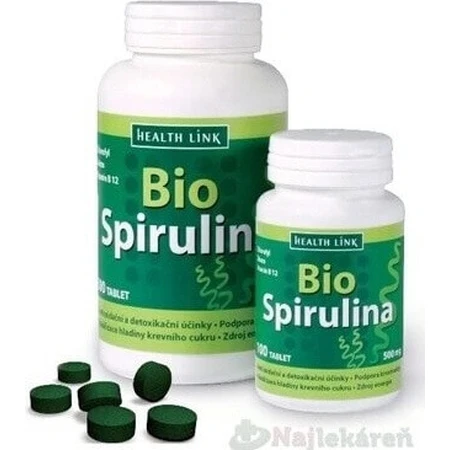 Health Link SPIRULINA BIO 1×100 тбл, спіруліна: ціни та характеристики