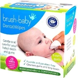 Brush-Baby DentalWipes Салфетки для очистки десен и молочных зубов, 28 штук