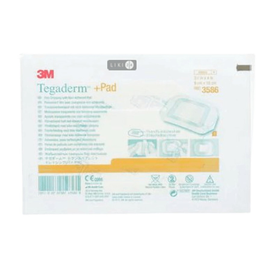 Пленочная прозрачная повязка с впитывающей подушечкой Tegaderm+Pad 3586, 9 x 10 см: цены и характеристики