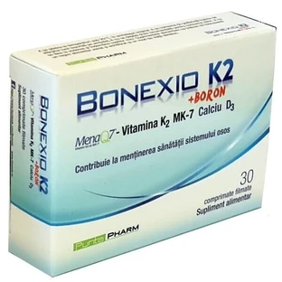 Bonexio K2 + бор для восстановления костей, 30 таблеток, Health Advisors