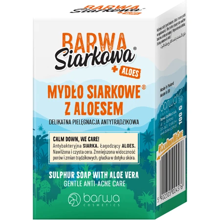Barwa Siarkowa, серное мыло с алоэ вера, уход против акне, 100 г: цены и характеристики