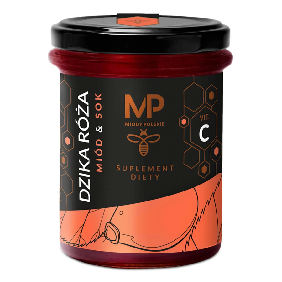 Miody Polskie Miód & Sok Dzika Róa + Vit. C, 250 г: цены и характеристики