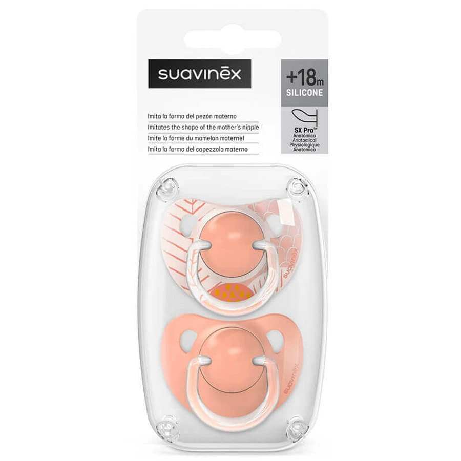Suavinex Dreams, анатомическая кукла, силикон, персиковый, с 18 месяцев, 2 штуки: цены и характеристики