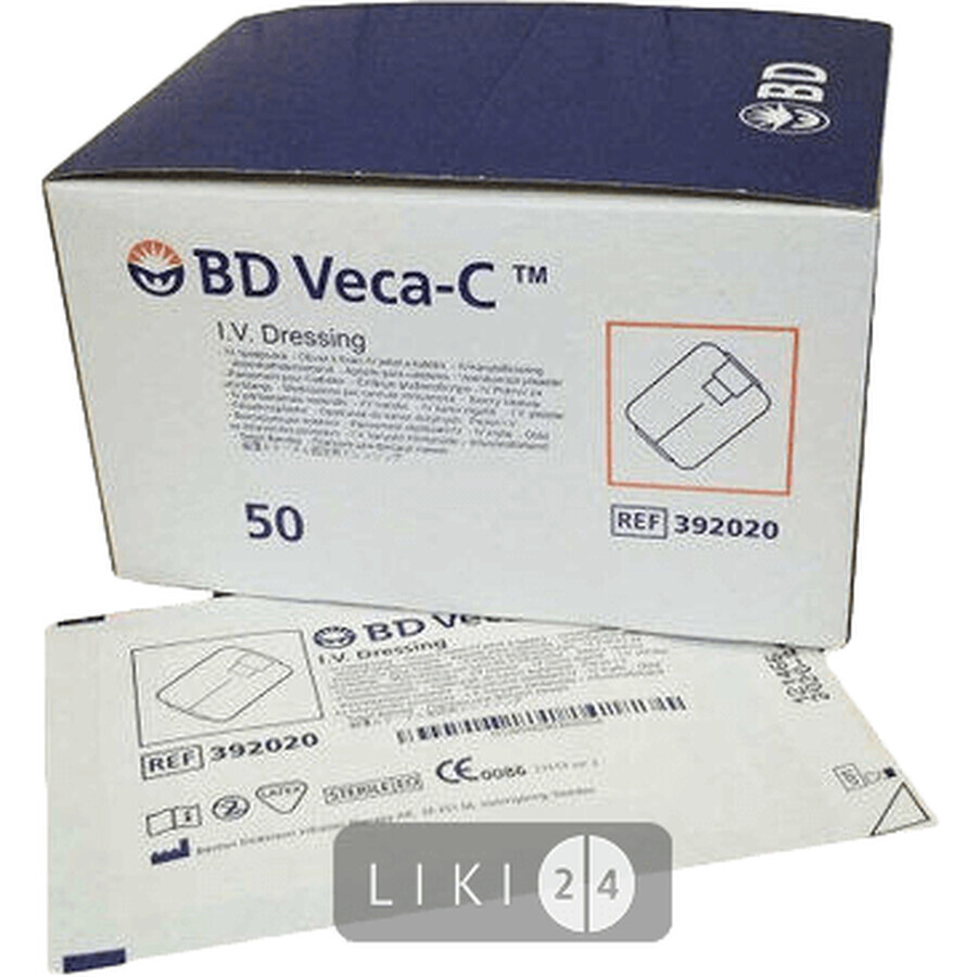 Пов'язка для фіксації канюлі bd veca-c : ціни та характеристики