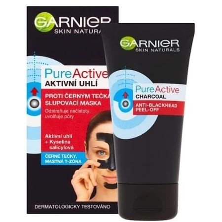 Garnier PureActive Charcoal Пілінг-маска проти чорних крапок з активованим вугіллям 50 мл: ціни та характеристики