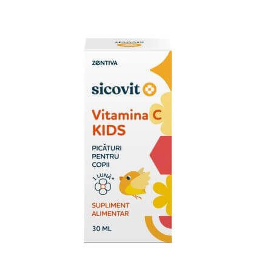 Краплі вітамінні С Kids Sicovit, 30 мл, Zentiva: ціни та характеристики