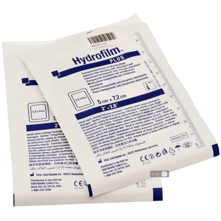 Повязка поглощающая медицинская hydrofilm plus 5 см х 7,2 см 1 шт: цены и характеристики