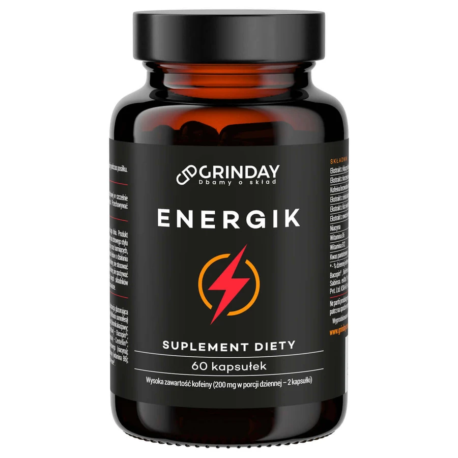 Grinday Energik, натуральний енергетик, 60 капсул: ціни та характеристики