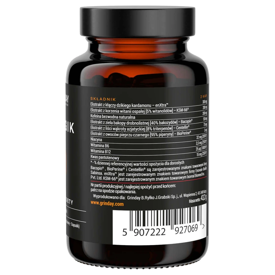 Grinday Energik, натуральний енергетик, 60 капсул: ціни та характеристики