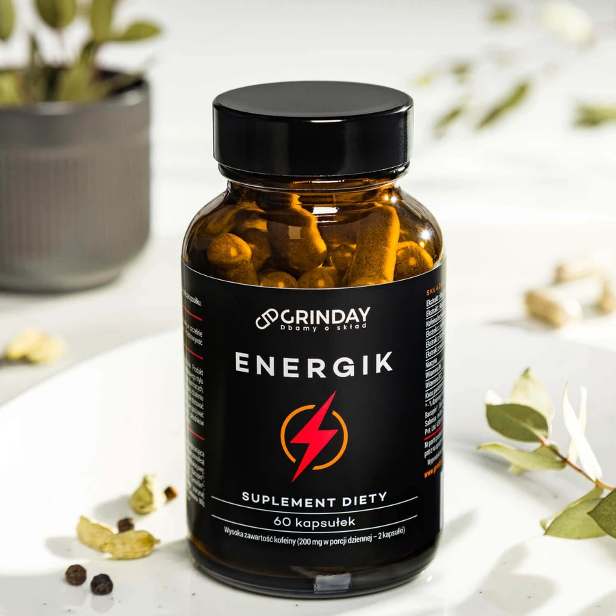 Grinday Energik, натуральний енергетик, 60 капсул: ціни та характеристики