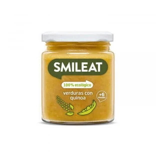 Органическое овощное пюре с киноа и оливковым маслом, +6 месяцев, 230 г, Smileat