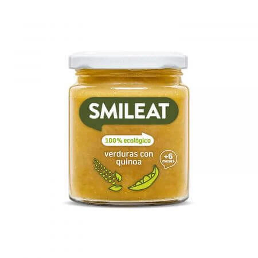 Органическое овощное пюре с киноа и оливковым маслом, +6 месяцев, 230 г, Smileat: цены и характеристики