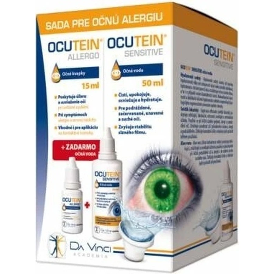 Очні краплі OCUTEIN ALLERGO 15 мл + очна рідина 50 мл БЕЗКОШТОВНО 1×15 + 50 мл, набір для лікування алергії очей: ціни та характеристики