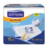 Septona Dry Plus XL, гігієнічні прокладки, 90 х 180 см, 15 штук ПОШКОДЖЕНА УПАКОВКА