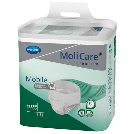 MoliCare Premium Mobile, підгузки, розмір M, 80-120 см, 5 крапель, 14 штук: ціни та характеристики