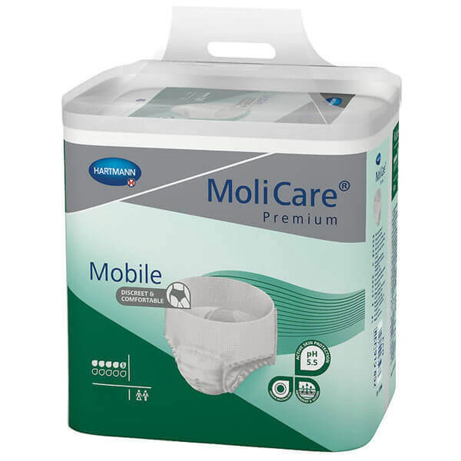 MoliCare Premium Mobile, підгузки, розмір M, 80-120 см, 5 крапель, 14 штук: ціни та характеристики