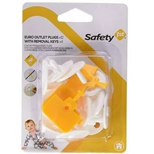 Защитные накладки для розеток с ключом, 12 шт, Safety 1st