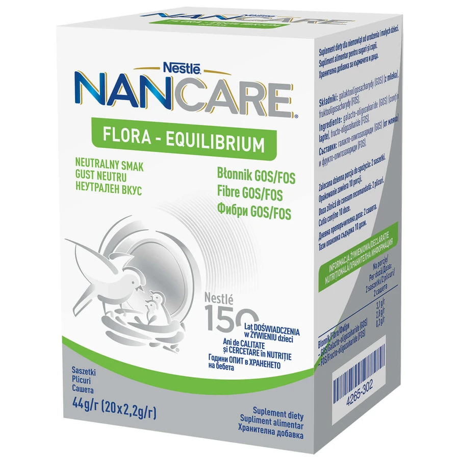 Пробиотик Nestle Nancare Flora Equilibrium для детей с рождения, порошок 2.2 г, 20 шт.: цены и характеристики