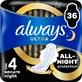 Нічні гігієнічні серветки Always Ultra Secure Night (розмір 4) з крильцями 36 шт.