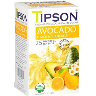 Эко чай с авокадо, лимоном и ромашкой, 25 пакетиков, Tipson