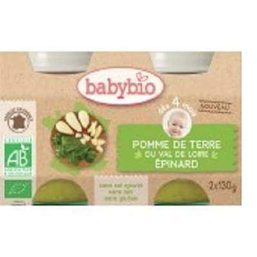 Органическое пюре из шпината, +4 месяца, 2X130 г, BabyBio: цены и характеристики