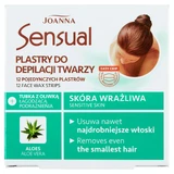 Joanna Sensual Пластирі для депіляції обличчя алое вера 12 шт + тюбик олії агоджа 10 мл