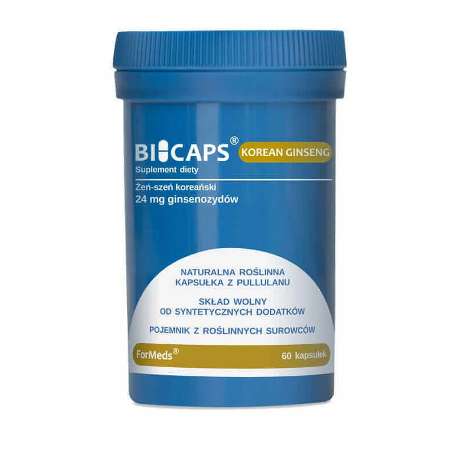 Bicaps Экстракт корейского женьшеня 60 капсул. Formeds: цены и характеристики