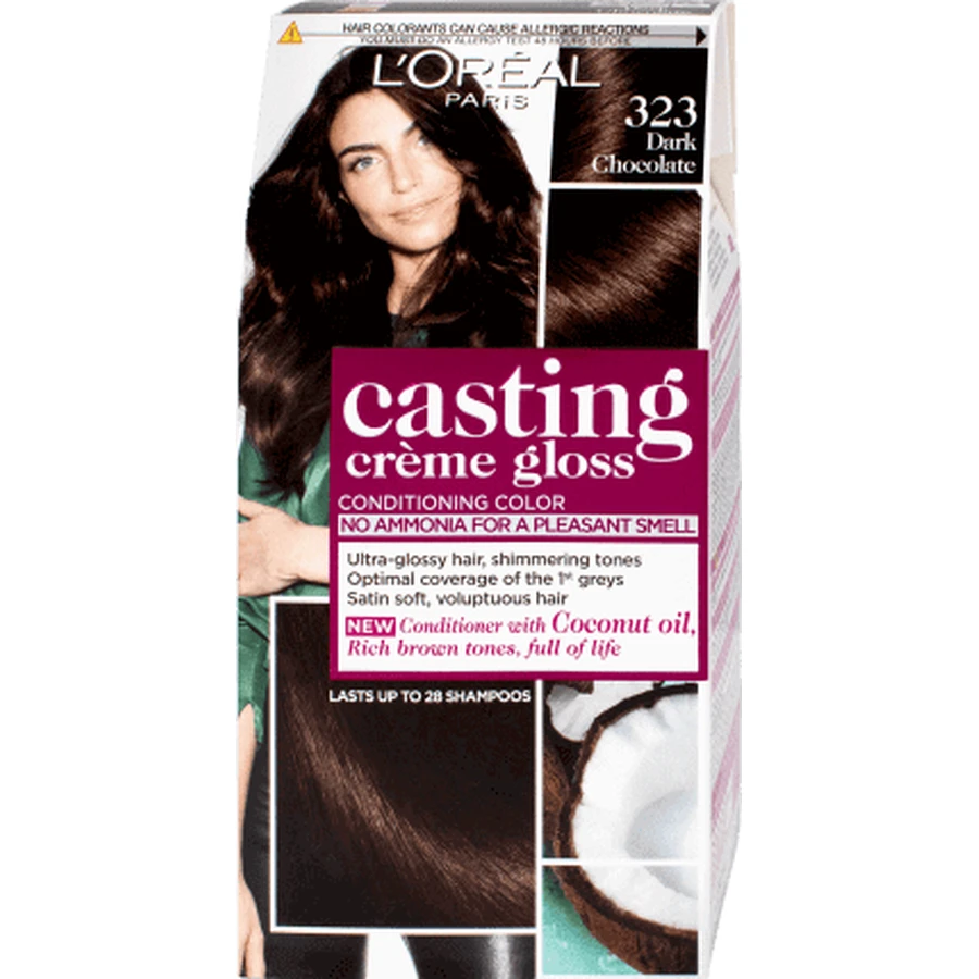 Loreal Paris CASTING CREME GLOSS CASTING CREME GLOSS PR R/H 323 темний шоколад, 1 шт.: ціни та характеристики