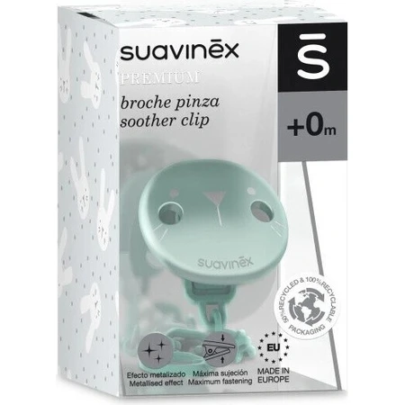 Suavinex Prem Pacifier Clip Hygge Green 1×1 шт, зажим для пустышки: цены и характеристики