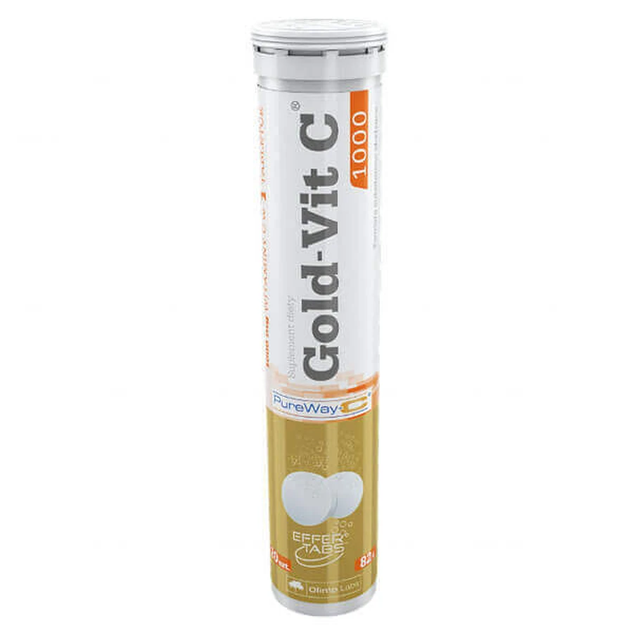 Olimp, Gold-Vit C, 1000 мг, лимонный вкус, 20 шипучих таблеток: цены и характеристики