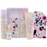 Подарочный набор для загара Sunkissed, Pure Glow Collection, с темной пеной для самозагара