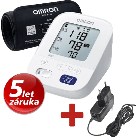 Тонометр Omron M3 Comfort Intelli плечовий + мережевий блок живлення: ціни та характеристики