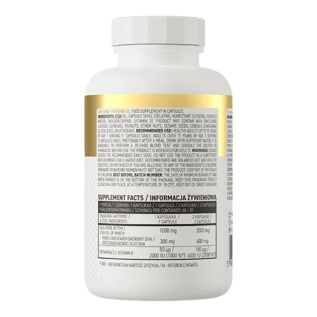 OstroVit DHA + витамин D3, 60 капсул: цены и характеристики