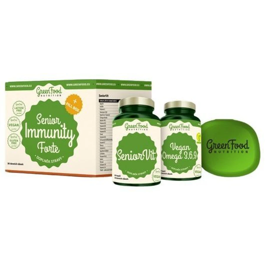 GreenFood Nutrition Senior Immunity Forte + Pillbox 2 x 60 капсул: ціни та характеристики