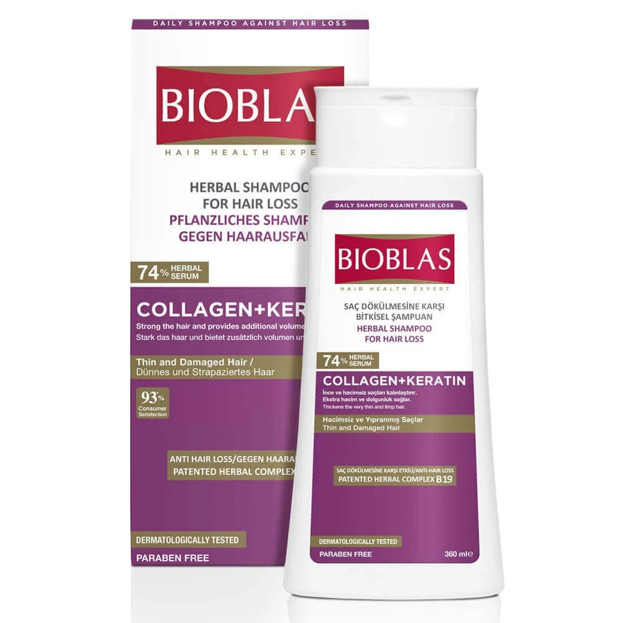 Шампунь Bioblas Collagen+Keratin для збільшення об'єму, 360 мл: ціни та характеристики