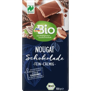 DmBio Шоколад з кремовою нугою, 100 г