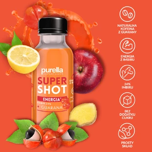 Purella Superfoods SuperShot Energy, напій негазований, імбир + гуарана, 100 мл
