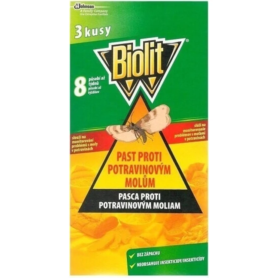 Пастка для харчової молі Biolit 1×3 шт, пастка для молі: ціни та характеристики