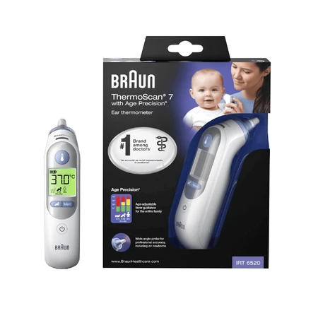 Вушний термометр Braun IRT6520 Thermoscan 7 + іграшковий термометр, 1 штука: ціни та характеристики