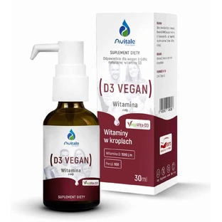 Натуральный витамин D3 VEGAN 1000 МЕ. 30 мл Авиталь